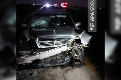 Cəlilabadda qəza: sürücü ağır xəsarət alıb