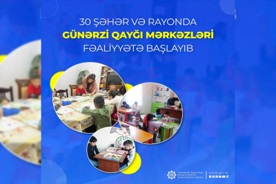 Regionda günərzi qayğı mərkəzləri fəaliyyətə başlayıb