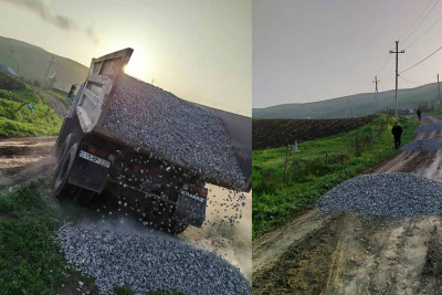 Cəlilabadda kənddaxili yolların təmiri davam edir