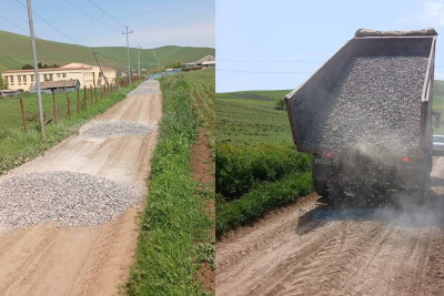 Cəlilabadın Məmmədrzalı kəndinin yolları təmir olunub
