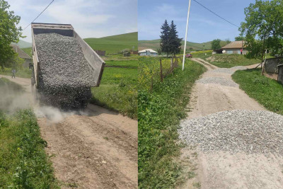 Cəlilabadda kənddaxili yolların təmiri davam etdirilir