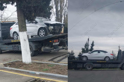 Lənkəranda iki avtomobil toqquşub