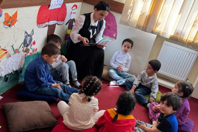 Masallı məktəbində balaca fidanlar üçün nağıl saatı təşkil olunub
