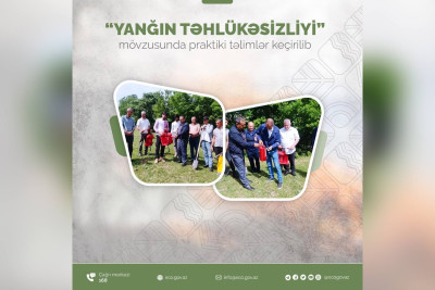 Cəlilabadda meşə yanğınlarının qarşısının alınması məqsədilə təlim keçirilib