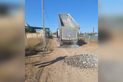 Cəlilabadın Cəfərxanlı kəndinin daxili yollarında təmir icra edilir