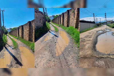 Lənkəranda Mahir Yusibov küçəsi keçilməz haldadır