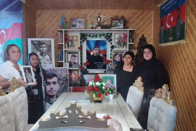 Şəhid Ruslan Əliyevin atasının yas mərasimi keçirilib