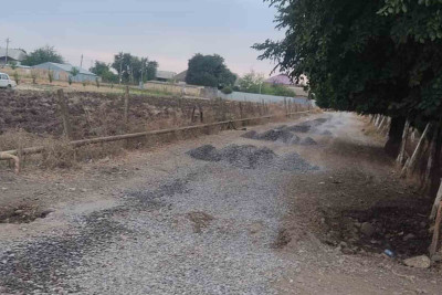 Bədirli kənd yollarının təmiri davam edir