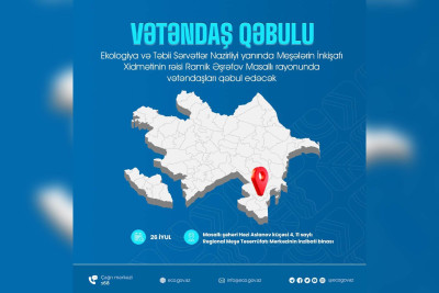Ramik Əşrəfov Masallıda vətəndaş qəbulu keçirəcək