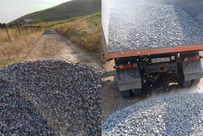 Cəlilabadda yolların təmiri davam edir