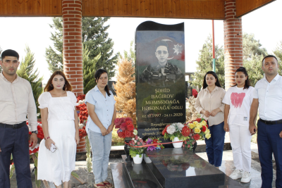 Masallıda şəhidin məzarı ziyarət olunub