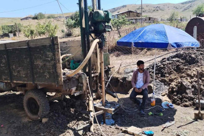 Məlikqasımlı kəndində artezian quyusu qazılır