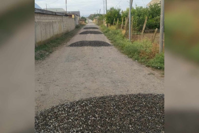 Günəşli kəndinin yolları bərpa edilib