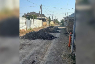 Cəlilabadda yolların təmiri davam edir