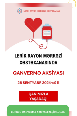 Lerikdə qanvermə aksiyası keçiriləcək