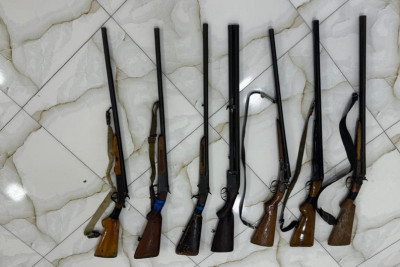 Biləsuvar sakinlərindən qanunsuz saxlanılan odlu silahlar götürülüb