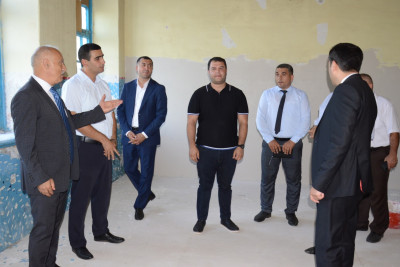 Masallıda məktəbdə təmir işlərinə baxış keçirilib
