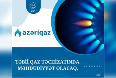 Cəlilabadda qaz kəsiləcək