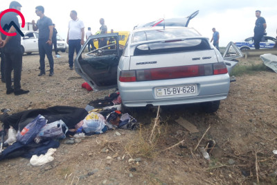 Biləsuvarda qəza: ölənlər var - VİDEO