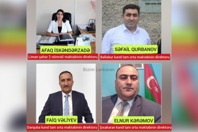 Lənkəranda 4 məktəbə yeni direktor təyin olunub