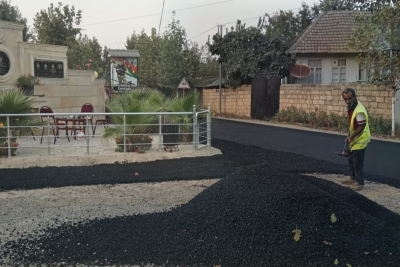 Masallıda şəhid küçələrinə asfalt örtüyü döşənib