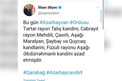 Vətən müharibəsinin xronikası: 3 oktyabr