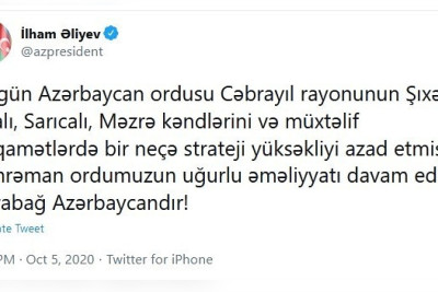 Vətən müharibəsinin xronikası: 5 oktyabr