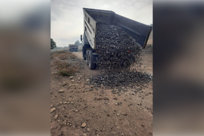 Cəlilabad kəndinin yolları təmir edilir