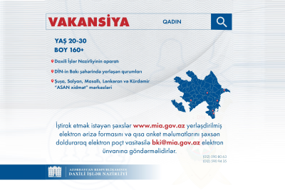 DİN qadınların xidmətə qəbulu üçün müsabiqə elan edir