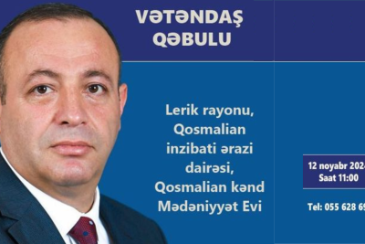 Deputat Lerikdə vətəndaşları dinləyəcək