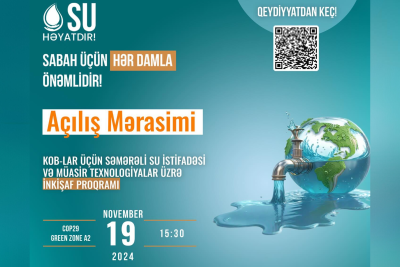 COP29-da cənubdakı bizneslər üçün layihə keçiriləcək