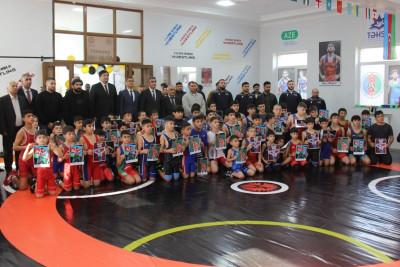 Masallıda Güləş İdman zalının açılışı olub