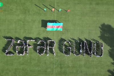 Cəlilabadda gənclər Zəfər Gününü fləşmobla qeyd etdilər - VİDEO