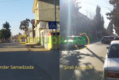 Lənkəranda təhsil ocaqlarının qarşısında piyada zolaqları silinib - ŞİKAYƏT