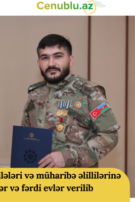 Şəhid ailələri və müharibə əlillilərinə mənzillər və fərdi evlər verilib - FOTO