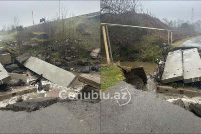 Lənkəranın sel aparmış körpüsü hələ də təmirsizdir - FOTO
