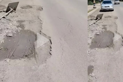 Cəlilabadda sürücülərə təhlükə saçan yol