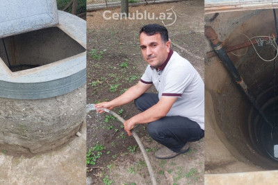 Lənkəranda quyudan isti su çıxdı