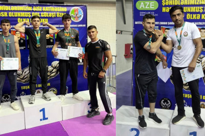 Astaralı pəhləvanlar Bakıdan 2 medalla qayıtdılar