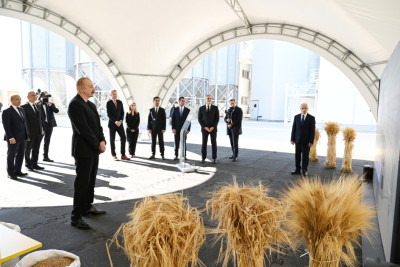 İlham Əliyev İmişlidə “Promalt” MMC-nin arpa emalı müəssisəsinin açılışında iştirak edib - FOTO