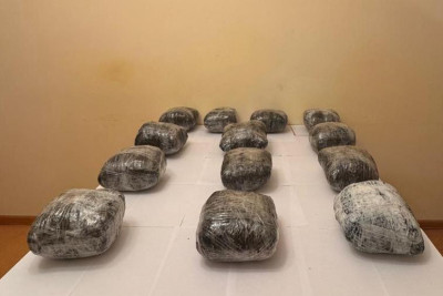 İrandan gətirilən 14 kq narkotik aşkarlanıb, 2 nəfər saxlanılıb