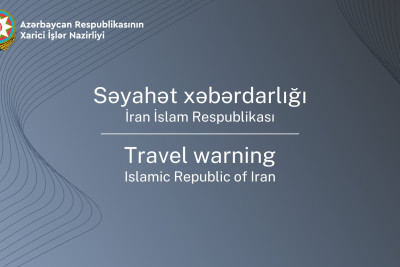 Azərbaycan İrandakı vətəndaşlarını təhlükəsizlik tədbirlərinə riayət etməyə çağırıb