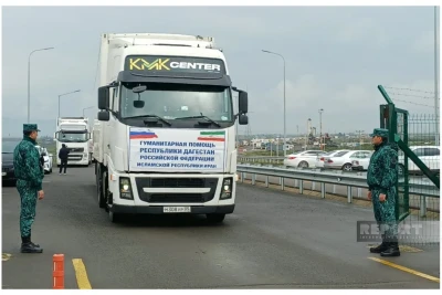 Rusiyadan İrana göndərilən yardım Cənub-Astara dövlət sərhədindən buraxılış məntəqəsinə daxil olunub