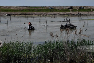Neftçalada reyd keçirilib, qanunsuz yerləşdirilən balıq torları yığışdırılıb