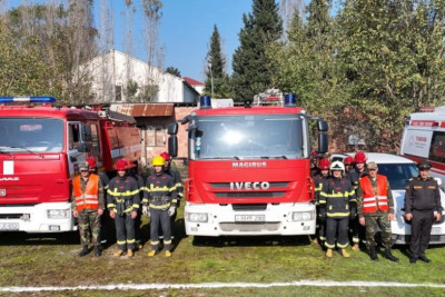 FHN-in Dövlət Yanğından Mühafizə Xidməti Lənkəranda yanğın-taktiki təlim keçirib