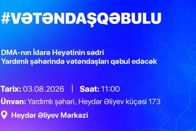 Agentlik sədri Yardımlıda vətəndaş qəbulu keçirəcək
