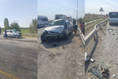 Sabirabadda yol qəzası olub, yaralılar var - VİDEO