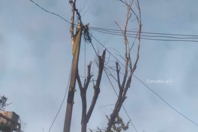 Lənkəranda elektrik kabelləri təhlükə yaradır
