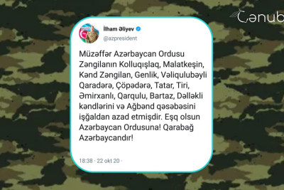 22 oktyabr 2020-ci il: Vətən müharibəsinin 26-cı günü