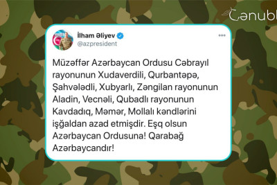 30 oktyabr 2020-ci il: Vətən müharibəsinin 34-cü günü